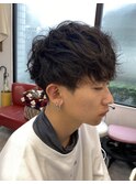 ツーブロックスパイラルマッシュ