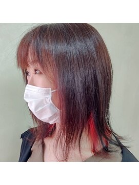ヘアサロン スリーク(Hair Salon Sleek) インナーカラーで真っ赤か!