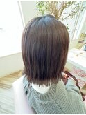 切りっぱなしボブ/30代/40代/50代/ことりベージュ/アースカラー