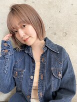 ボブ　ピンクベージュ　ダブルカラー　代官山　中目黒
