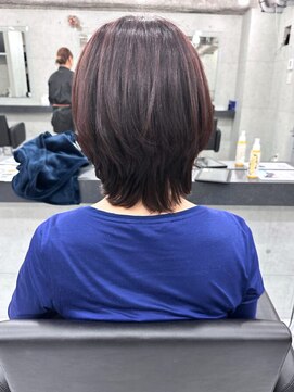 エンディアリング 東銀座(Endearing) 黒髪/グレーベージュ/レイヤーロング/前髪パーマ/銀座/東銀座