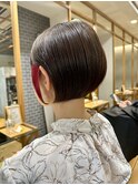 大人マッシュショート丸みショート黒髪ショートベリーショート