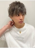 アッシュブラックカルマパーマベリーショートダークアッシュ
