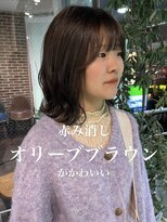 ヘアーアンドメイク ビス(HAIR&MAKE bis) 似合わせオリーブブラウン/赤み消しカラー【黒田あさみ】