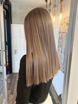 エンター 天神店(ENTER) ミルクティーベージュ/ストレートロング/ENTER 天神店