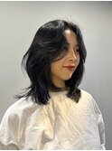 ミディアム　レイヤーカット　学芸大学