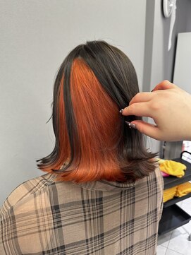 ピヨン 心斎橋(piLLon) インナーカラー/デザインカラー/オレンジカラー