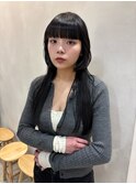 黒髪/小顔/クラゲヘアー/オリーブグレー/ココアベージュ/渋谷