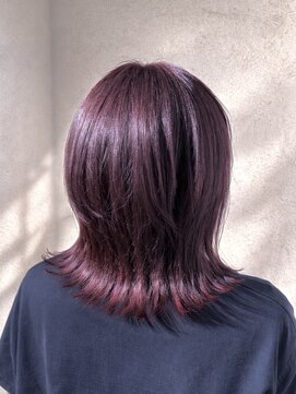 インフィニティー infinity HAIR SPACE BLOOM ブリーチなしインナーカラーパープルカラー