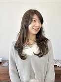 ブリーチなしアッシュベージュグレージュ韓国レイヤー夏カラー