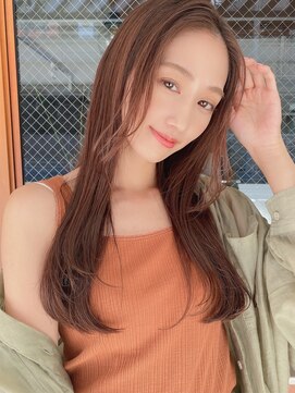 ルービック 梅田茶屋町(Rubik) 秋ブラウンカラー×ストレートワンカール