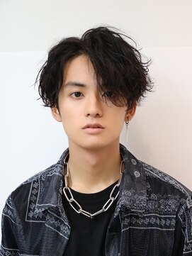 ネイビー(NAVY) 爽やかさとセクシーさを兼ね備えた アシメセンターパート