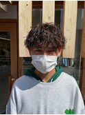 メンズカット x 波巻きパーマ