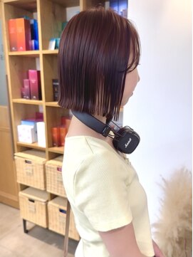 サンドシーン(sand scene) 20代30代40代丸みショートボブマッシュ前下がりレイヤー