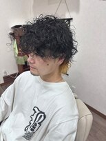 コジック ヘアアンドアイ(Cogic hair & eye) メンズパーマ 波巻きスパイラル ベージュ裾カラー