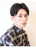【 I. 】刈り上げツーブロックアップバング短髪黒髪 川口