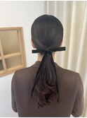 ローポニー タイトポニー タイトヘア お呼ばれヘア 参列ヘア