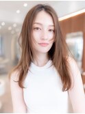 大人かわいいセシルカットベージュ小顔レイヤーカット