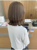 白髪ぼかしで明るめベージュ〇