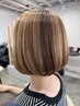 【人気No.4】デザインカット＋白髪ぼかしハイライト＋最新髪質改善Trクイック