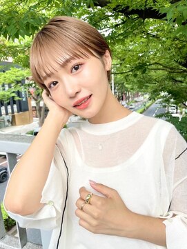 エニ 自由が丘(ENi) 黒髪/グレーベージュ/レイヤーロング/前髪パーマ[自由が丘駅]