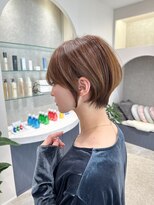 アールヘアーデザイン 藤が丘(r hair design)&nbsp;小顔見せショートベージュカラーブリーチしない透明感カラー