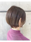 大人可愛いショートボブ/ショートヘア/髪質改善/ベージュカラー