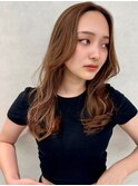 レイヤーロング/ヘルシースタイル/韓国ヘア/ベビーピンク/調布