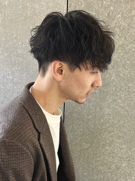 ニアウ 太田店(Niau) メンズナチュラルマッシュ波巻き無造作質感パーマ波スパイラル