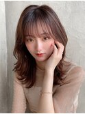 【NEW OPEN】小顔前髪あり後れ毛サイドバングメルティカラー