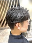 【Hale】フェザーパーマ#フェザーショート#ブルーブラック原宿