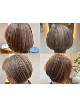 美しさとケアを両立！ブリーチなしでも叶う、透明感あふれるグレージュカラーで新しい自分を発見♪