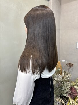 ファビ 渋谷(Fab) くびれヘア/暗めカラー/アプリコットオレンジ/縮毛矯正