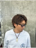 波巻きツイストスパイラルパーマ/フェザーパーマ/眉毛/メンズ