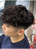 原宿メンズスペインカールサーフカール大人スパイラルパーマ