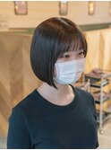 地毛風カラー/切りっぱなしボブ/ショートボブ[船橋]