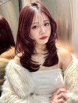 グローアイヴィ 大宮(GLROW IVY)&nbsp;ワインレッドハッシュカットレイヤースタイル