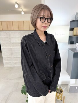 ザワン(the one .) 【the one.】ハイトーングレージュとショート -TANAKA-