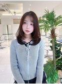 美髪レイヤーカット/顔まわりレイヤー/くびれミディアムレイヤー