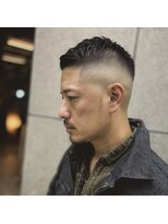 アンサ 長岡天神店(ANSA) 黒髪スキンフェード刈り上げショート