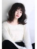 オーロ 緑地公園店(ORO)&nbsp;大人モードラフウェーブ　前髪カタログ