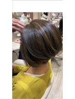 ステラ 久我店(stella)&nbsp;細めハイライトカラー 前髪なしショート/20代30代40代50代