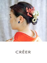 クレール 塚口店(CREER) 成人式ヘアアレンジ★タイトにキメル時は飾りがポイント！