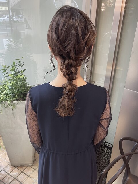 編みおろしヘアセット