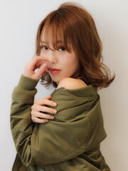 【遠藤】外ハネミディアムうざバングシースルーバング20代30代