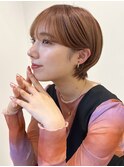 大人可愛い20代30代40代シルキーベージュ似合わせ丸みショート