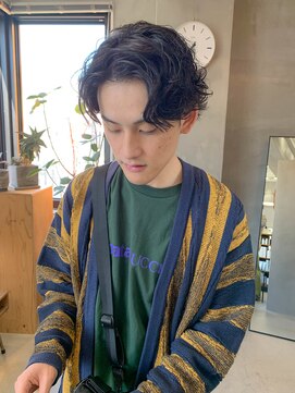 テトヘアー(teto hair) ミディアムウルフ、メンズウルフ、常田パーマ