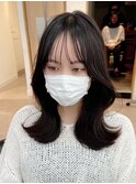 韓国前髪顔周り×美髪レイヤー[横浜/縮毛矯正/前髪縮毛矯正]