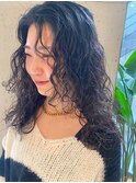ロング スパイラル 強めパーマ