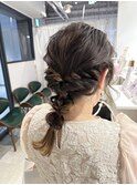 編み込みアレンジ